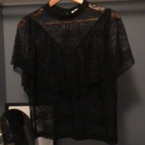 Gaea Los Angles black lace top never worn